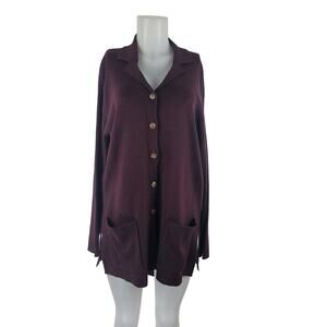 Saint Tropez Wear Women's Button Down Acrylic/Wool Blend Sweater L